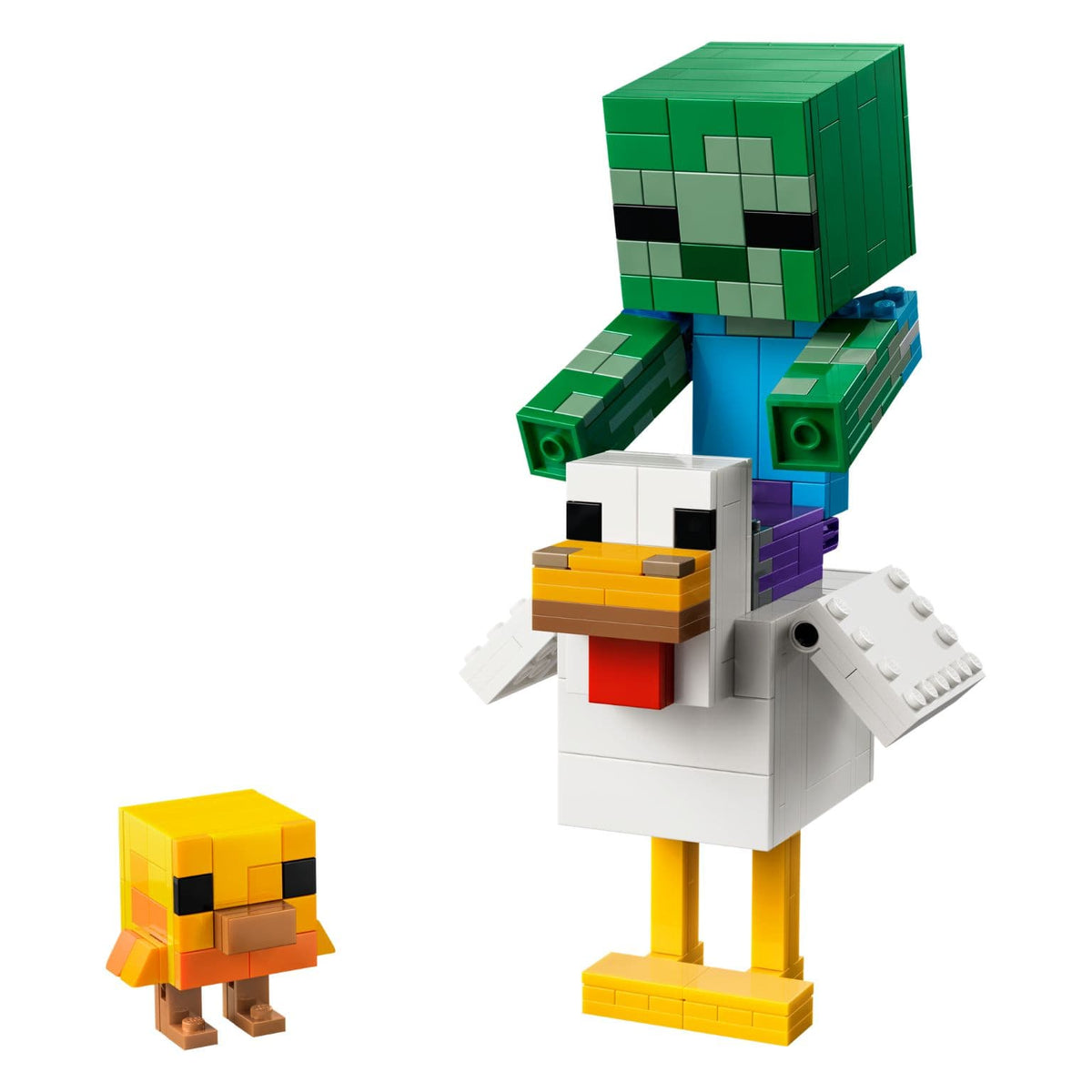 LEGO Minecraft Jóquei da Galinha 21582 – galinha e zombie bebé