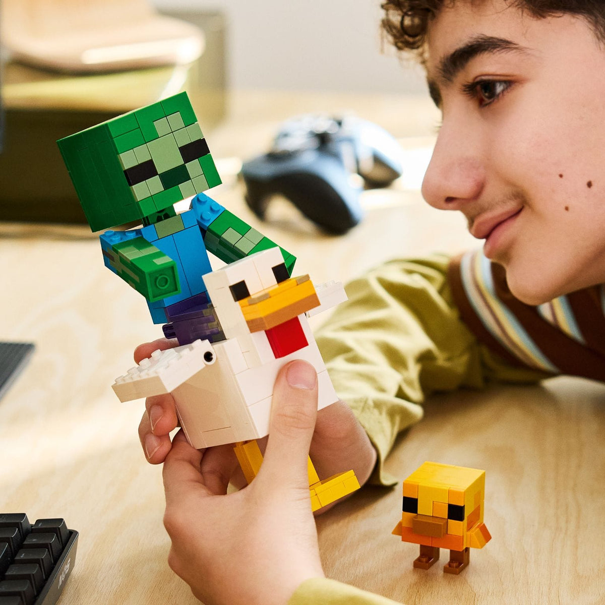 LEGO Minecraft Jóquei da Galinha 21582 – modelo para brincar e expor