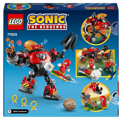 Introducing Lego Sonic - Knuckles vs. Dr. Eggman's Egg Crusher Robot with SKU 667700525 recommended for ages 8+