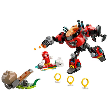 Introducing Lego Sonic - Knuckles vs. Dr. Eggman's Egg Crusher Robot with SKU 667700525 recommended for ages 8+
