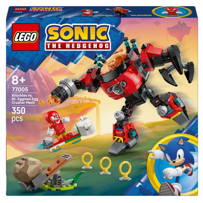 Introducing Lego Sonic - Knuckles vs. Dr. Eggman's Egg Crusher Robot with SKU 667700525 recommended for ages 8+