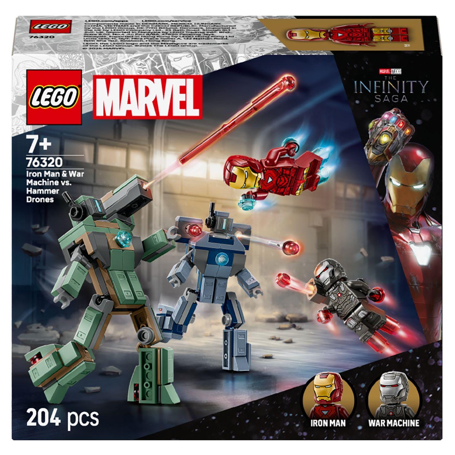Apresentamos Lego Super Heroes- Iron Man e Máquina de Guerra contra Drones Hammer com o SKU 667632025 recomendado para + 7 anos