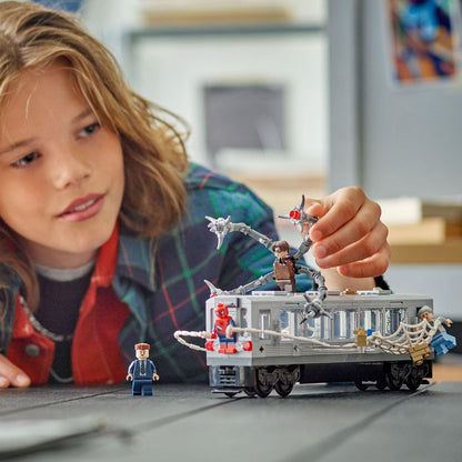 Introducing Lego Super Heroes - Spider-Man vs. Doc Ock – Subway Scene with SKU 667632125 recommended for ages 9+