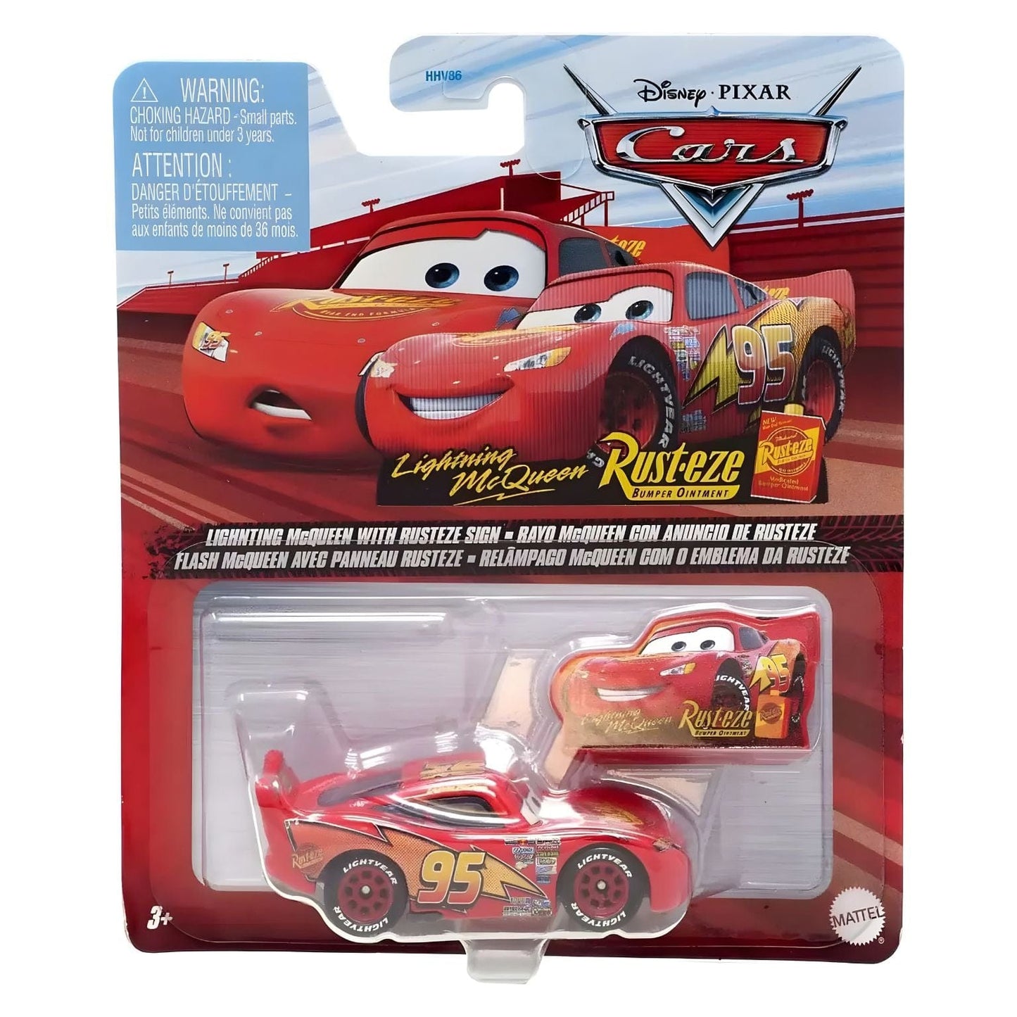 Apresentamos Cars Disney – Lightning McQueen com o Emblema da Rusteze com o SKU 558265925 recomendado para + 3 anos
