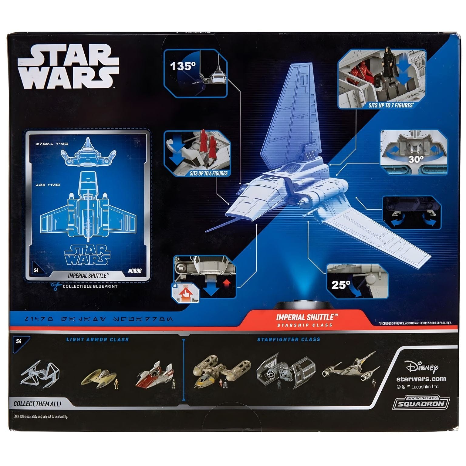 Apresentamos Nave Star wars Micro Galaxy Imperial Shuttle com o SKU 23001524 recomendado para + 8 anos