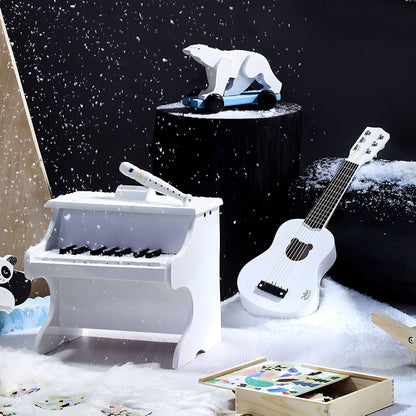 Introducing White Wooden Piano with SKU 26837425 recommended for ages 3+