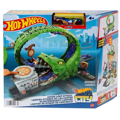 Introducing Hot Wheels - Crocodile Attack Loop with SKU 771096324 recommended for ages 4+