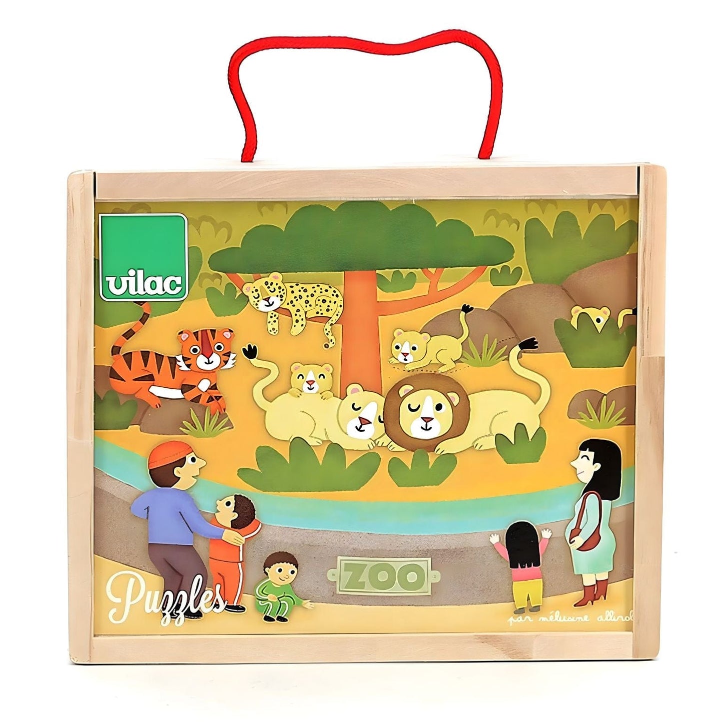 Apresentamos Puzzle de Madeira - Animais do Zoo com o SKU 26264224 recomendado para + 2 anos