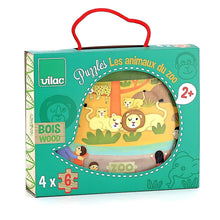 Apresentamos Puzzle de Madeira - Animais do Zoo com o SKU 26264224 recomendado para + 2 anos