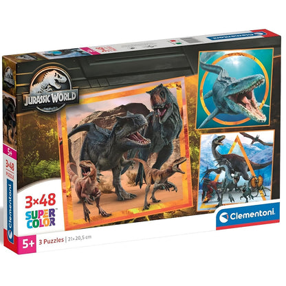 Introducing Jurassic World Puzzle 3 x 48 with SKU 852531425 recommended for ages 5+