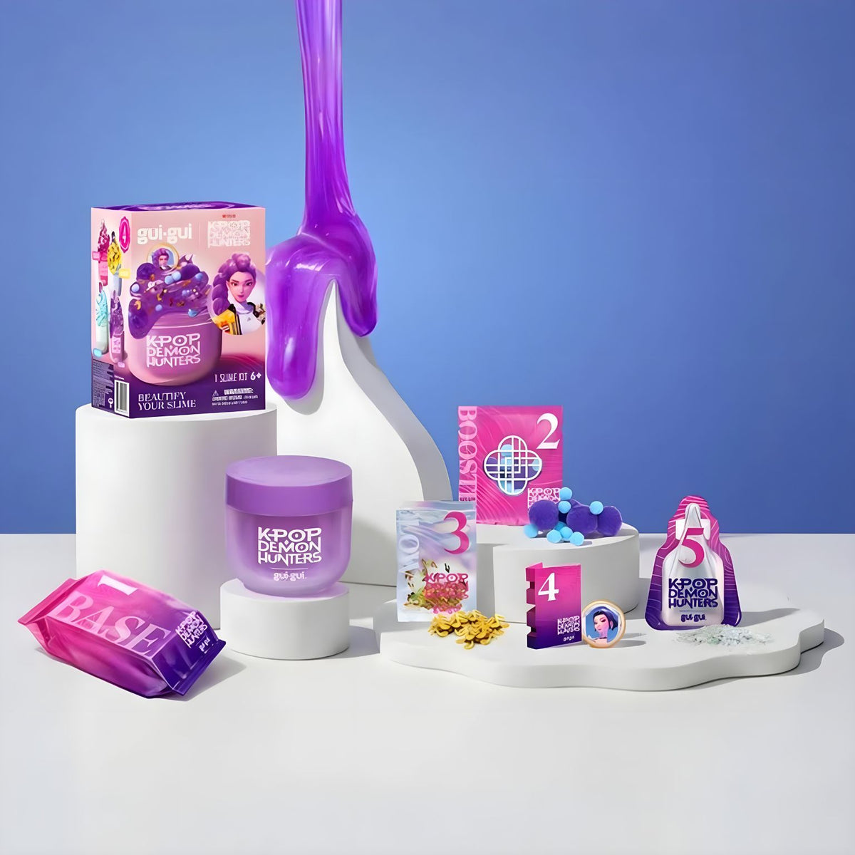 Slime Gui-Gui K-POP Demon Hunters – experiência de decorar e personalizar o slime