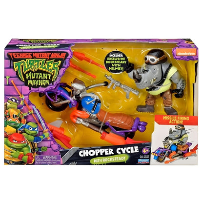 Introducing Teenage Mutant Ninja Turtles - Rocksteady with Chopper Cycle with SKU 233955925 recommended for ages 4+