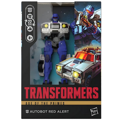 Introducing Transformers Age of the Primes Autobot Red Alert with SKU 861008525 recommended for ages 8+