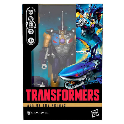 Introducing Transformers Age of the Primes - Sky-Byte with SKU 86101925 recommended for ages 8+
