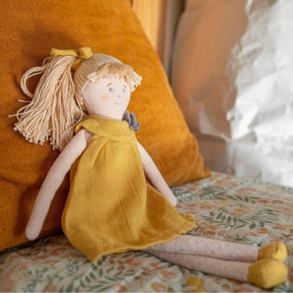 We present Cloth Doll with Mustard Dress with SKU 790186222 recommended for + 0 months