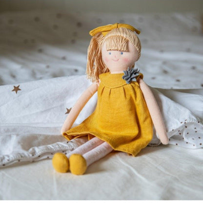We present Cloth Doll with Mustard Dress with SKU 790186222 recommended for + 0 months
