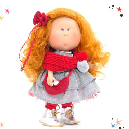 We present Mia Doll with Red Bow with SKU 36305221 recommended for + 3 years