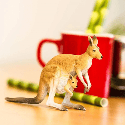 Introducing Rubber Figure - Red Kangaroo with joey with SKU 430010823, recommended for ages +3