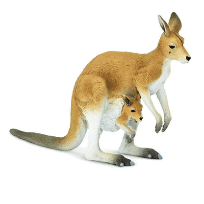 Introducing Rubber Figure - Red Kangaroo with joey with SKU 430010823, recommended for ages +3