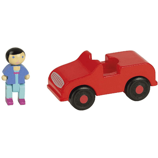 Apresentamos Carro vermelho de madeira com o SKU 26808319 recomendado para + 3 anos