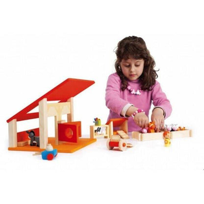 Introducing Wooden Stable with SKU 618250615 recommended for ages 3+