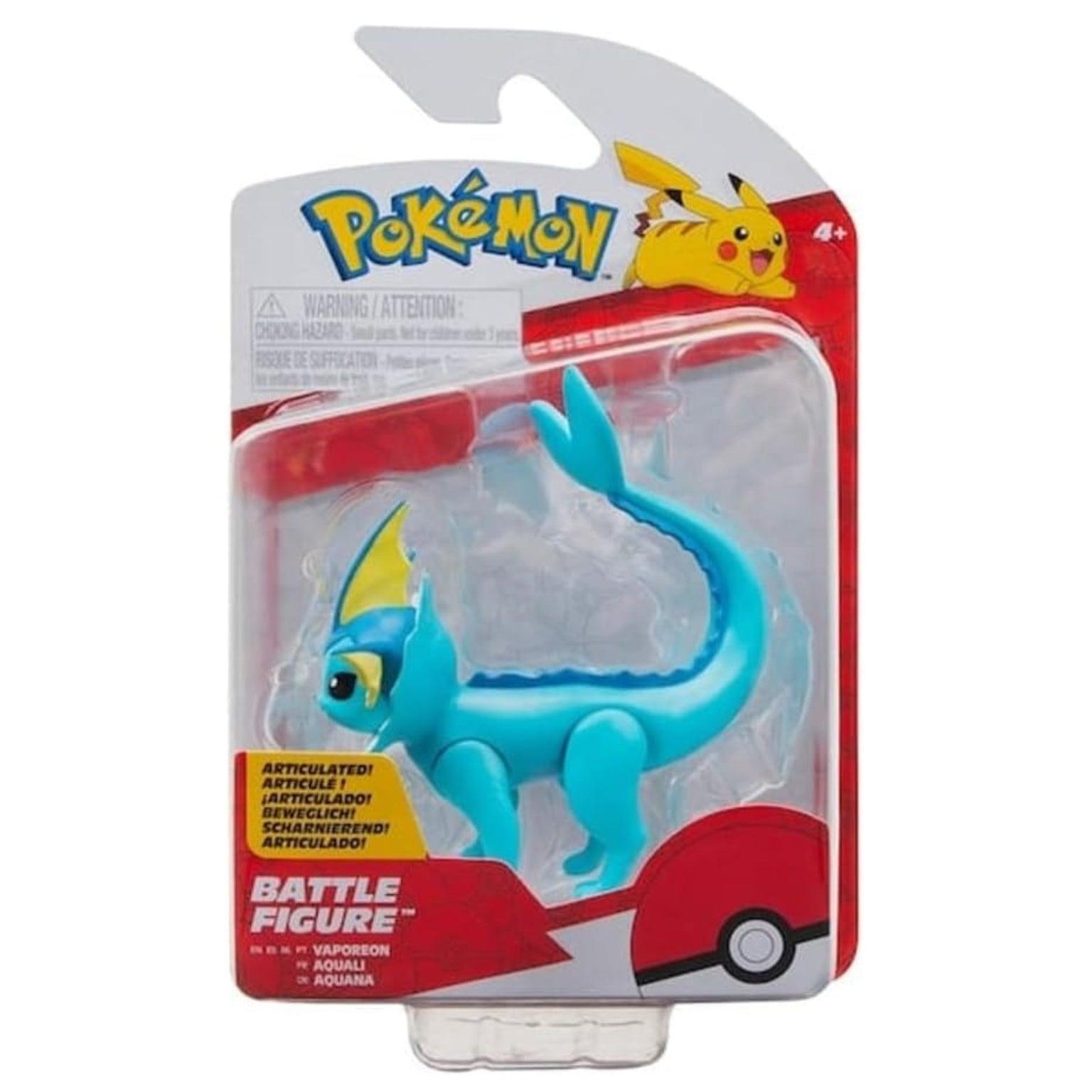 Figura de batalha Pokémon - Vaporeon - Brincatoys