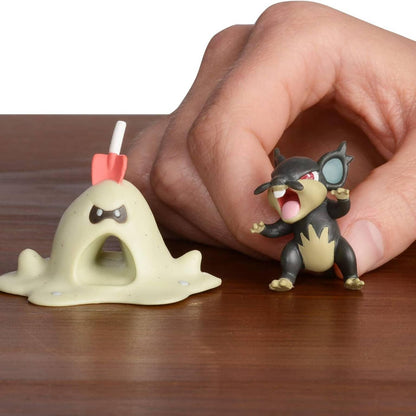 Introducing Pokemon Figures - Alolan Rattata and Sandygast with SKU 239500323 recommended for ages + 4 years
