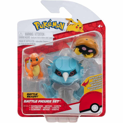 Introducing Pokémon Battle Figures Charmander Metang and Kabuto with SKU 23305224 recommended for ages + 4 years