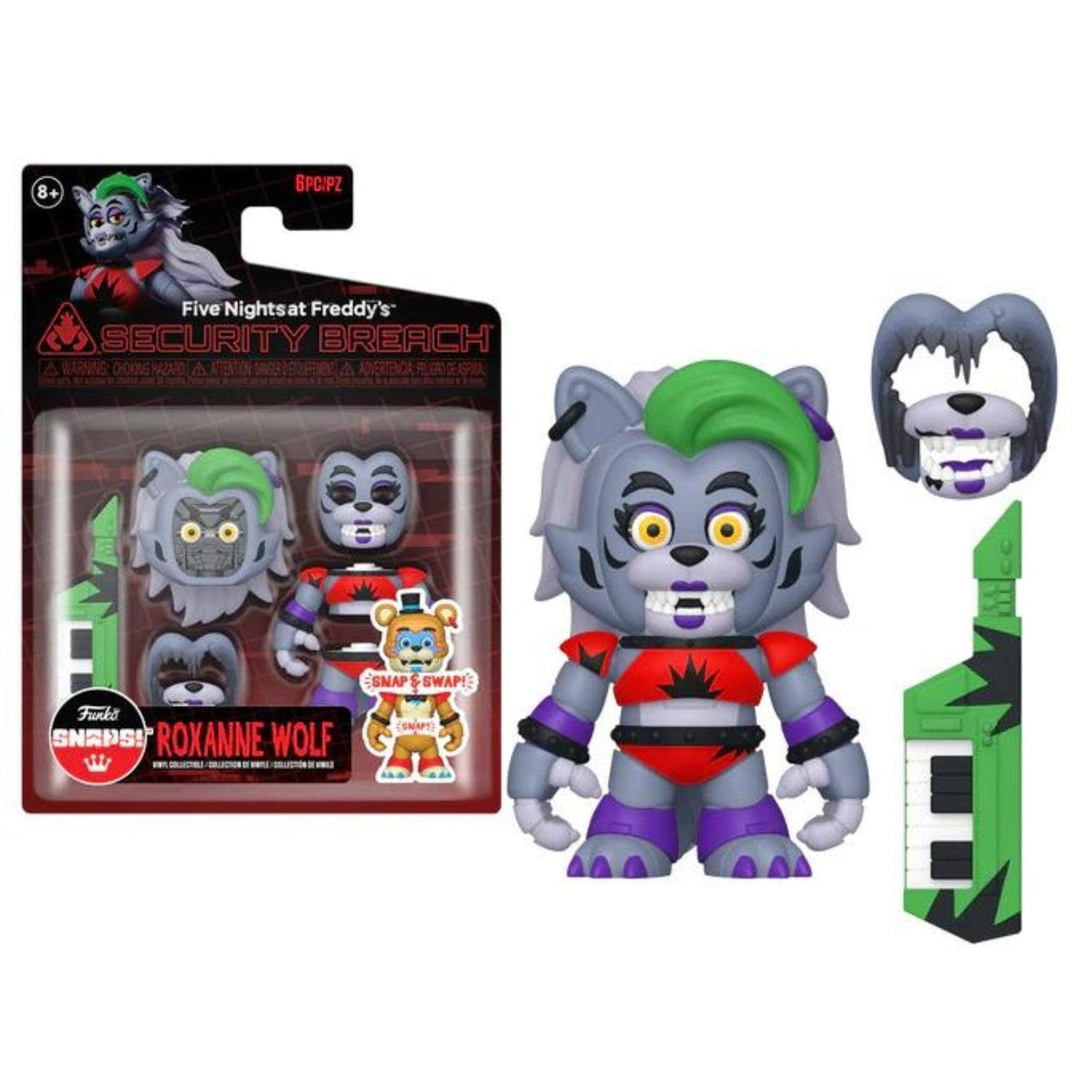 Apresentamos Five Nights at Freddy’s Snaps Roxanne Wolf com o SKU 237118224 recomendado para + 8 anos