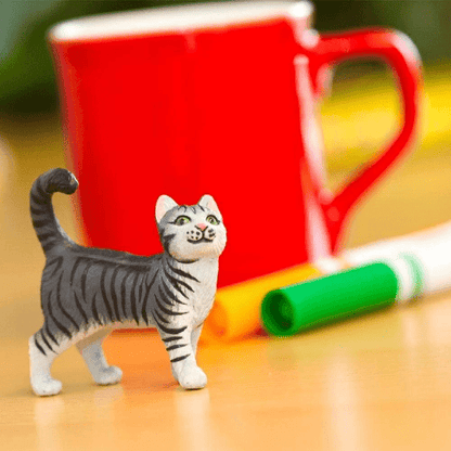 Introducing Grey House Cat Rubber Figure with SKU 430012823 recommended for ages 3+