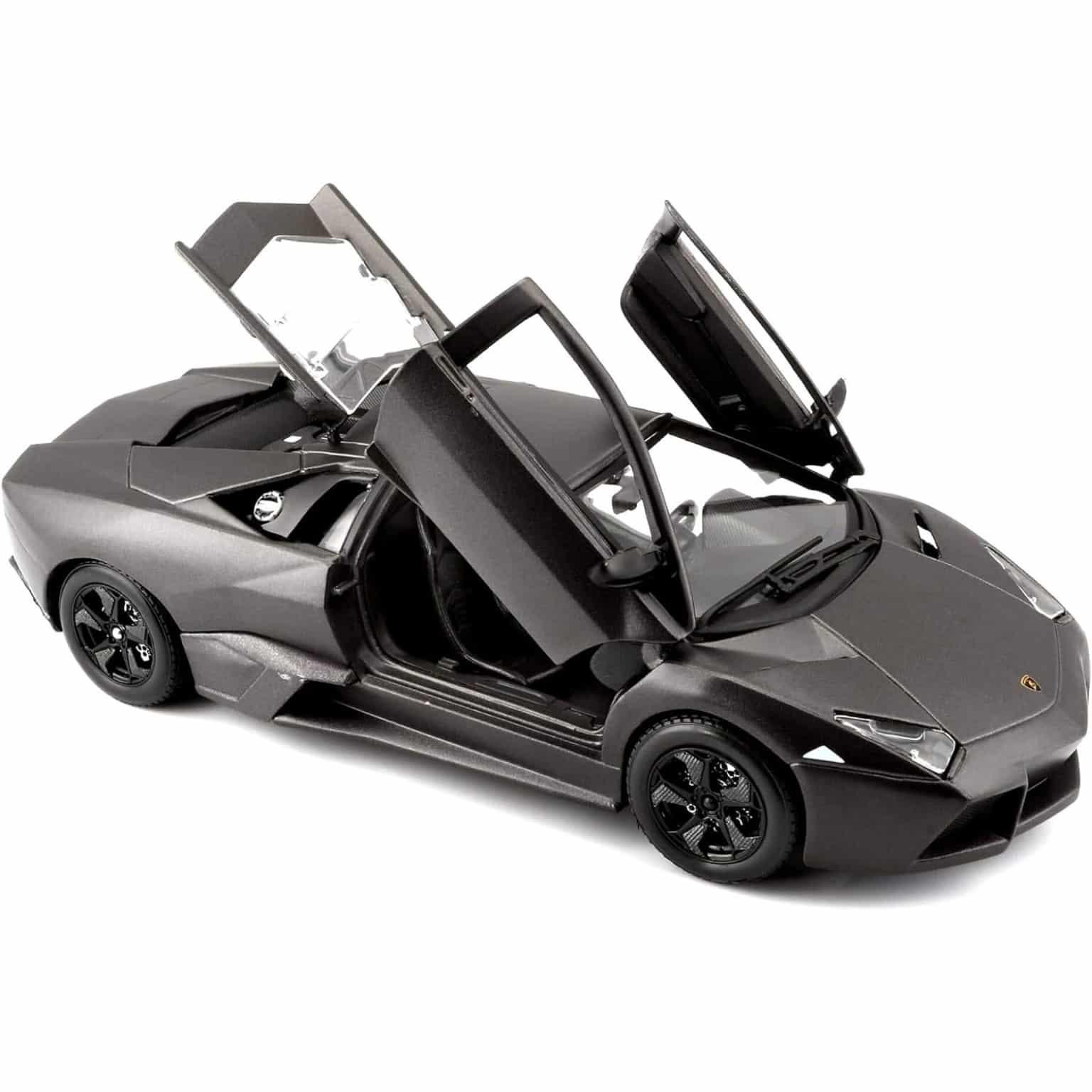 Lamborghini Reventón Cinzento 1/24 da Bburago com portas abertas