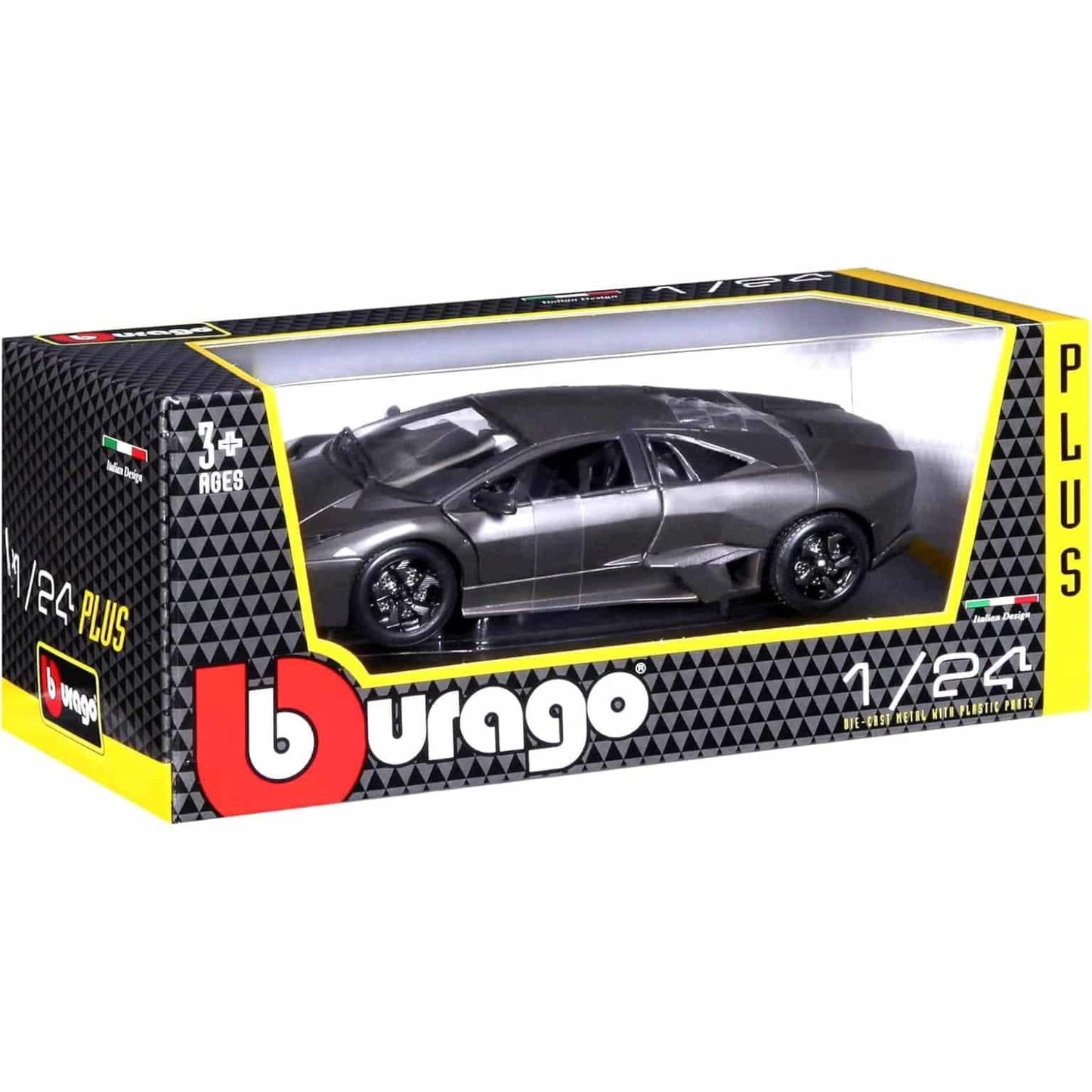 Lamborghini Reventón Cinzento 1/24 da Bburago com portas abertas