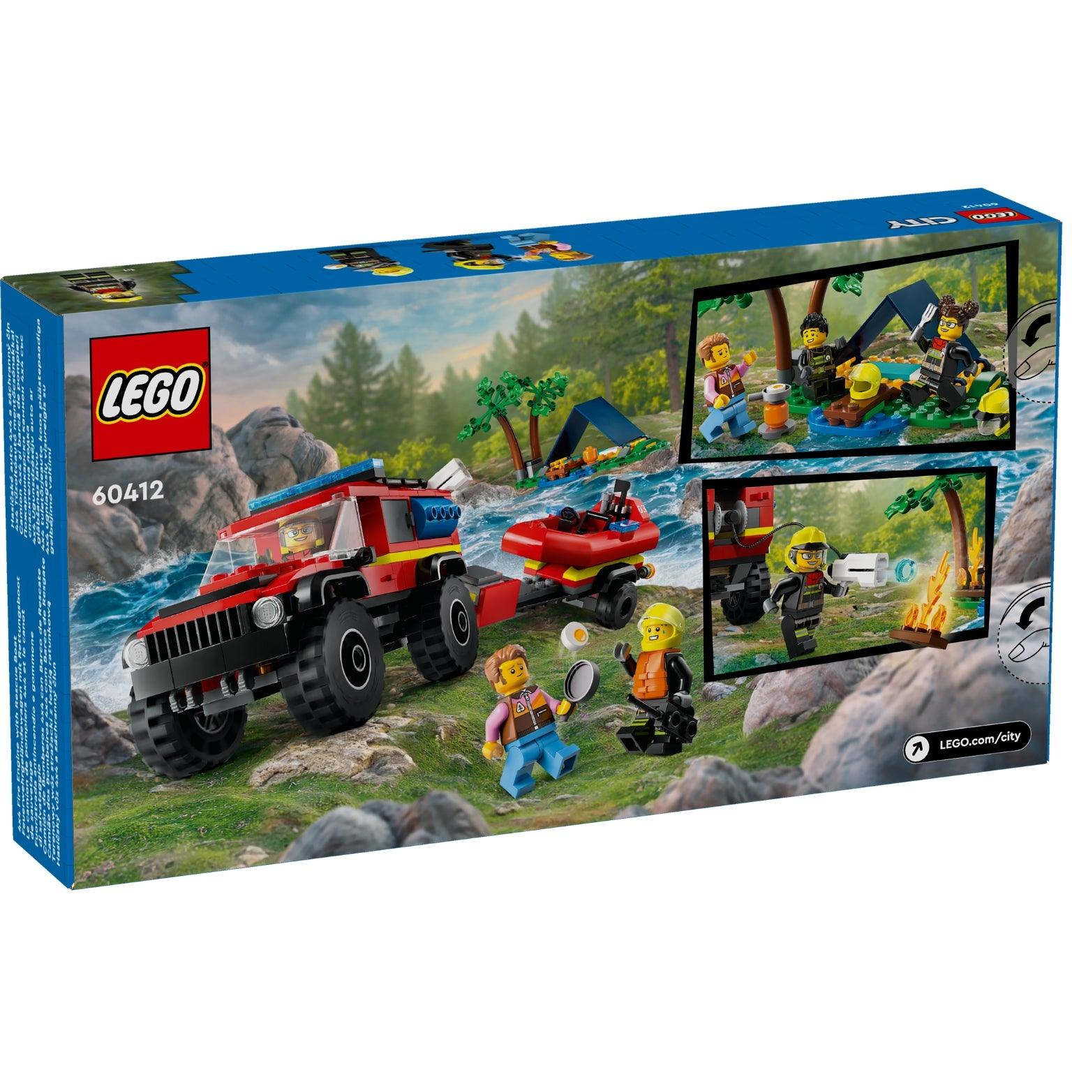 Lego City Camião dos Bombeiros 4x4 com Barco de Resgate - Brincatoys