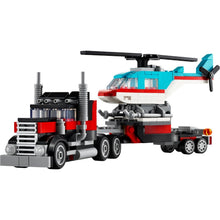 Apresentamos Lego Creator Camião de Plataforma com Helicóptero com o SKU 663114625 recomendado para + 7 anos