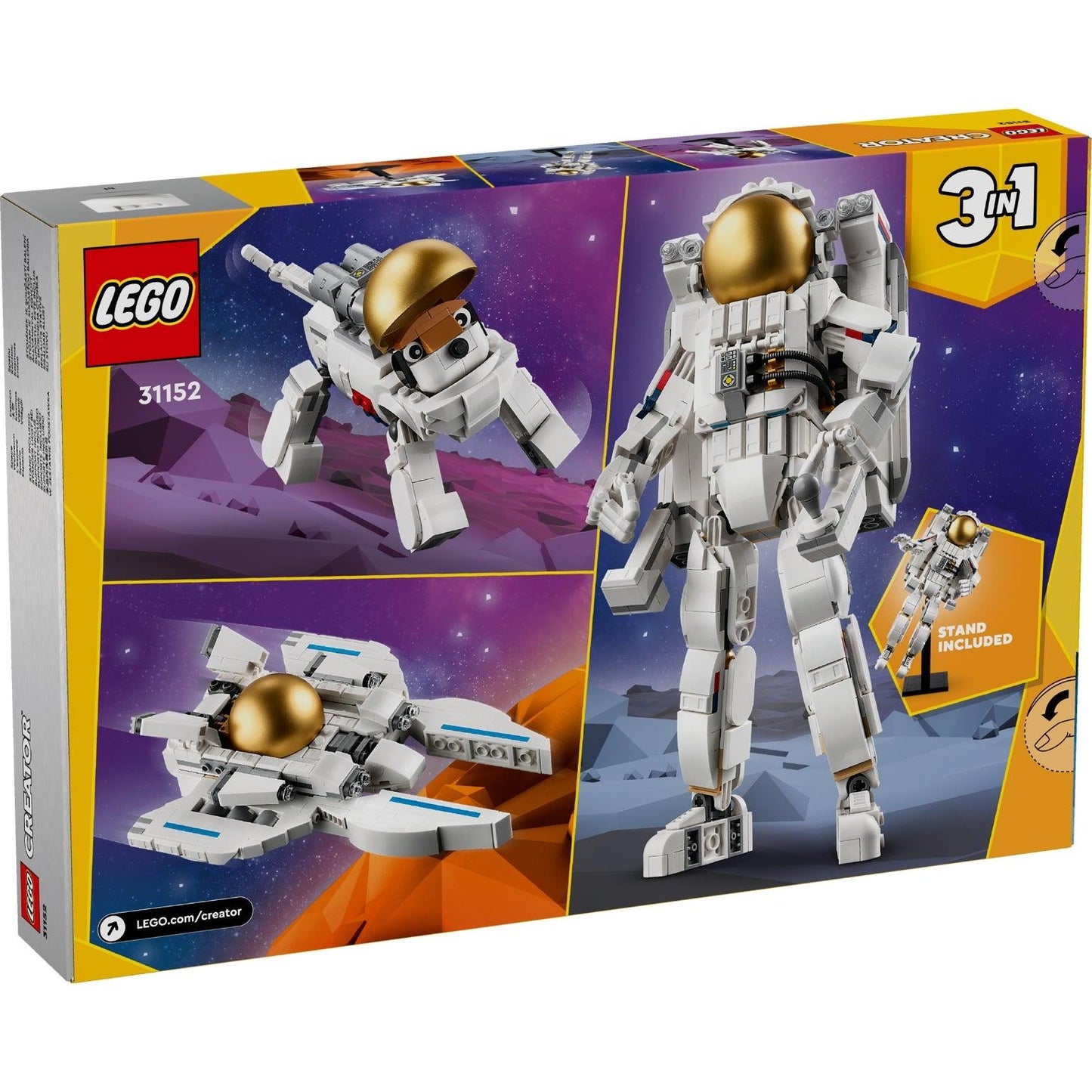 Apresentamos Lego Creator Astronauta com o SKU 663115225 recomendado para + 9 anos