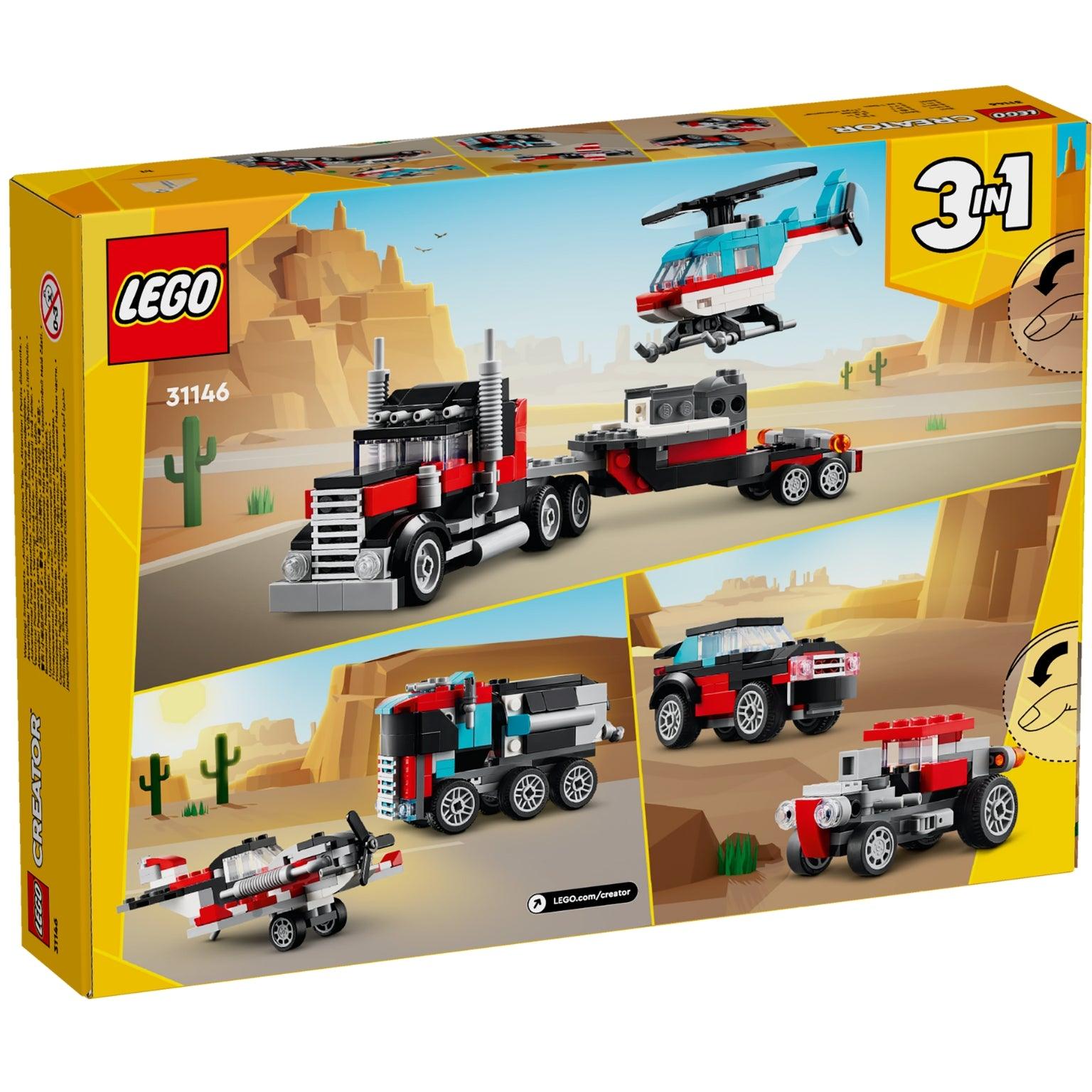 Lego Creator Camião de Plataforma com Helicóptero - Brincatoys