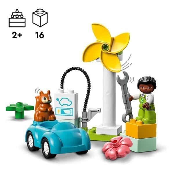 Lego Duplo - Turbina Eólica e Carro Elétrico - Brincatoys