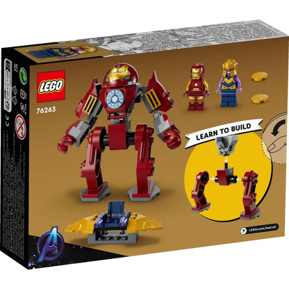 Lego Marvel - Iron Man's Hulkbuster Armour against Thanos with Iron Man and Thanos clashing