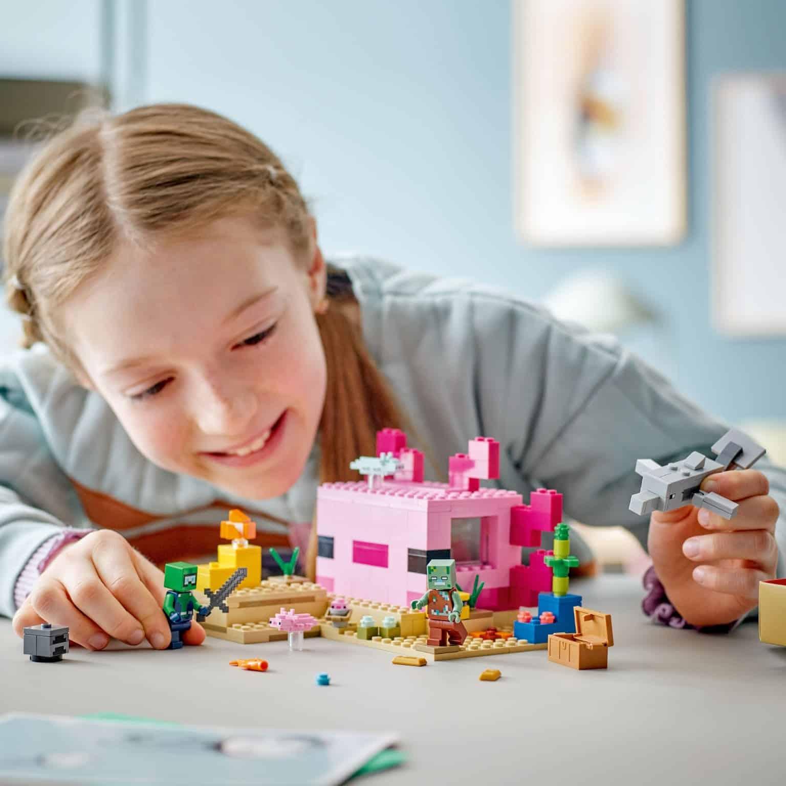 Lego Minecraft - A Casa de Axolotl - Brincatoys