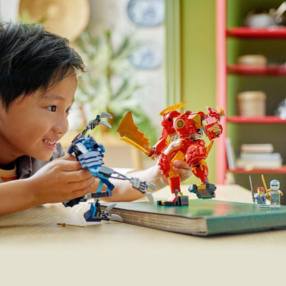 Introducing Lego Ninjago Kai's Elemental Fire Robot with SKU 667180824 recommended for + 7 years