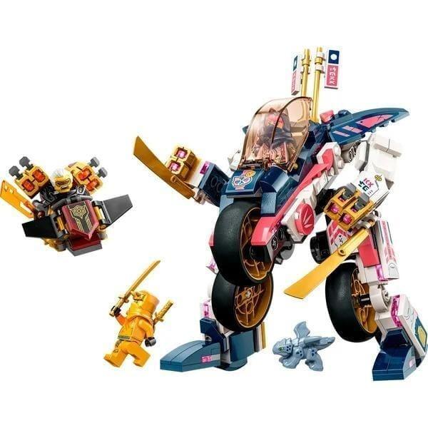 Apresentamos Lego Ninjago - Mota de Corrida Transformável em Mech da Sora com o SKU 667179223 recomendado para + 8 anos