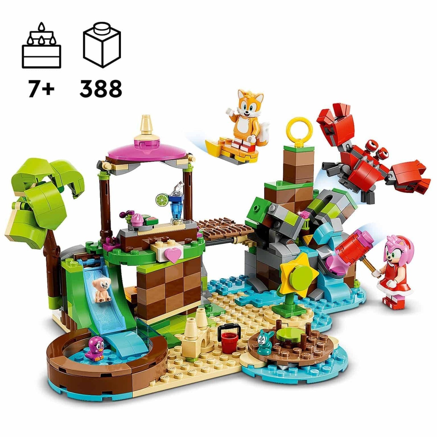 Apresentamos Lego Sonic the Hedgehog - Ilha de Resgate Animal de Amy com o SKU 667699223 recomendado para + 7 anos