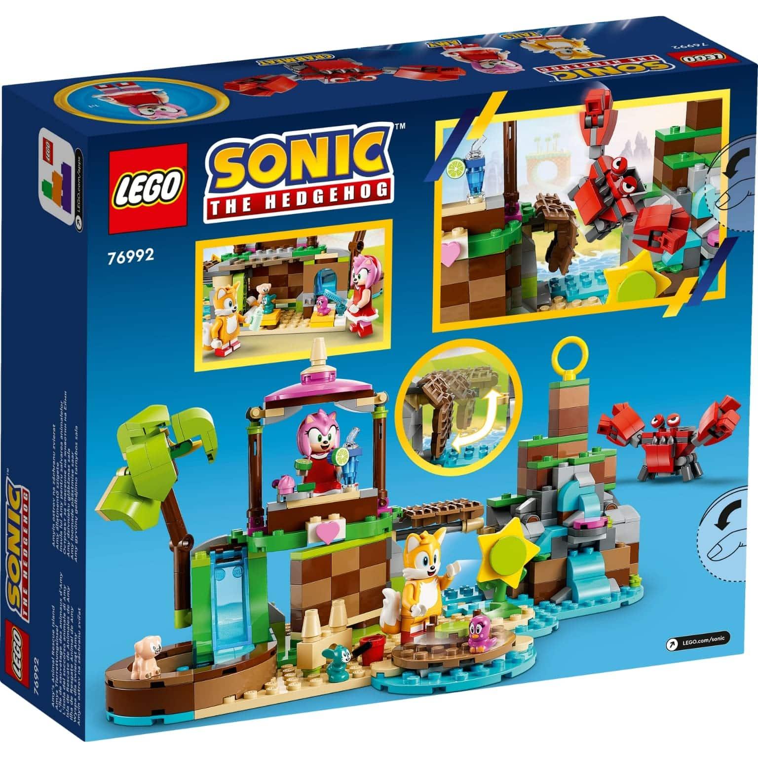 Lego Sonic the Hedgehog - Ilha de Resgate Animal de Amy - Brincatoys