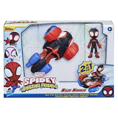 Marvel Spidey and His Amazing Friends - Miles Morales com Aracno Triciclo - Brincatoys