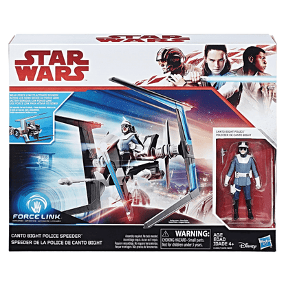 Introducing the Star Wars Canto Bight Police Speeder Spaceship with SKU 23124918, recommended for ages 4+