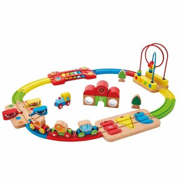 Apresentamos Pista de comboios Arco-íris com o SKU 82382621 recomendado para + 12 meses