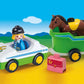 Playmobil 1.2.3 Carro com Reboque para Cavalo - Brincatoys