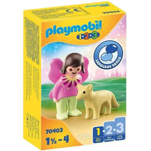 Playmobil 1.2.3 Fada com Raposa - Brincatoys