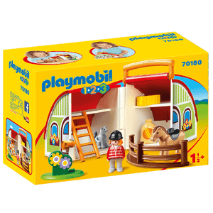 Playmobil 1.2.3 Mala Quinta dos Cavalos - Brincatoys