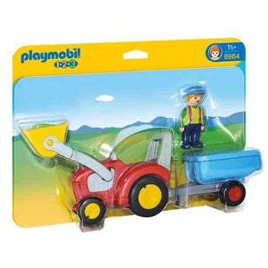 Playmobil 1.2.3 Tractor com Reboque - Brincatoys